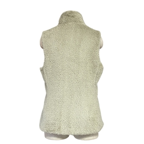 Patagonia Los Gatos Tan High Pile Fleece Vest Full Zip Pockets Size Large - Picture 4 of 12